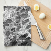 黒白の丸い枕を持つサンゴ キッチンタオル (四つ折り)
