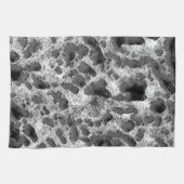 黒白の丸い枕を持つサンゴ キッチンタオル (横)