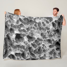 黒白の丸い枕を持つサンゴ フリースブランケット