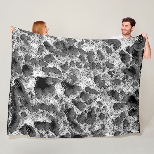 黒白の丸い枕を持つサンゴ フリースブランケット (インサイチュ)