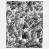 黒白の丸い枕を持つサンゴ フリースブランケット (正面)