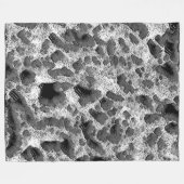 黒白の丸い枕を持つサンゴ フリースブランケット (正面(横))