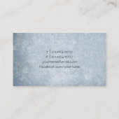 黒白の作家のための青い紙にペンで書く 名刺 (裏面)