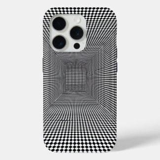 黒白の光学錯視デザイン iPhone 15 PROケース