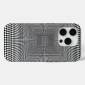 黒白の光学錯視デザイン Case-Mate iPhoneケース (裏面 (横))
