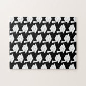 黒白の卒業帽 フラストレーション ジグソーパズル (横)