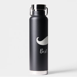 黒白の口ひげ ウォーターボトル