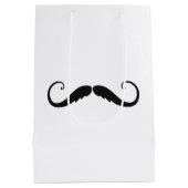 黒白の口ひげ ミディアムペーパーバッグ (裏面)