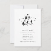 黒白の台本2025年卒業 招待状 (正面)