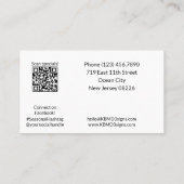 黒白の夏の太陽シーズンありがとう 名刺 (裏面)