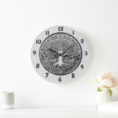 黒白の大時計の木 ラージ壁時計 (ホーム)