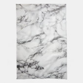 黒白の大理石 キッチンタオル (縦)