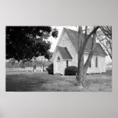 黒白の小さな田舎教会 ポスター (正面)