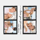 黒白の愛You Forever 4 Photo フリースブランケット (正面(横))