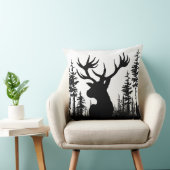 黒白の森の松の木 クッション (椅子)