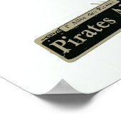 黒白の海賊の路地 ポスター (角)