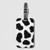 黒白の牛柄 ラゲッジタグ (正面縦)