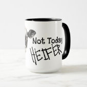 黒白の牛 Not today heifer マグカップ (正面右)