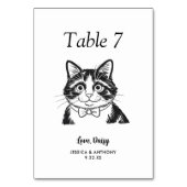 黒白の猫の結婚式 テーブルナンバー (裏面)