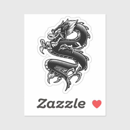 黒白の玉竜 シール (シート)