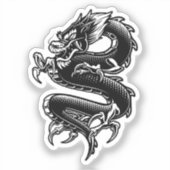 黒白の玉竜 シール (正面)