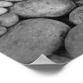 黒白の石の写真ポスター ポスター (角)