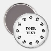 黒白の肉厚冷凍機マグネット マグネット (正面/裏面)