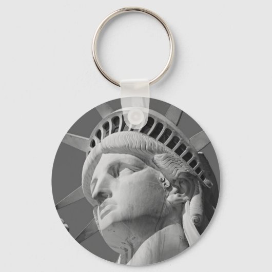 黒白の自由の女神 キーホルダー (正面)