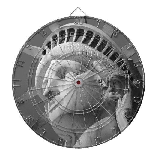 黒白の自由の女神 ダーツボード (正面)