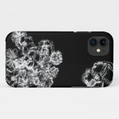 黒白の花が鉛筆で描かれたカントリー風のiPhone 5ケース Case-Mate iPhoneケース (裏面(横))