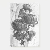 黒白の菊のプリント ポストイット (正面)