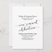 黒白の誓い 更新 祝賀 会 結婚記念日 招待状 (正面)