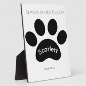 黒白の足跡オマージュ フォトプラーク (側面)