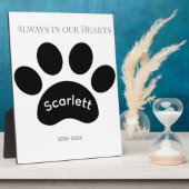 黒白の足跡オマージュ フォトプラーク (側面)