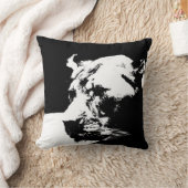 黒白の雌ライオンポップ・アートのアート クッション (ブランケット)