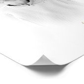 黒白の黄金の写真 思い出の奉仕 愛する人たちへ ポスター (角)