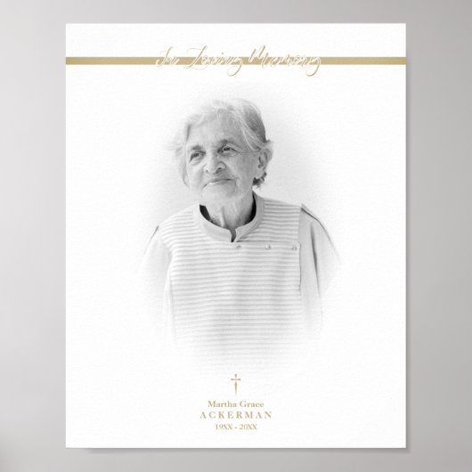 黒白の黄金の写真 思い出の奉仕 愛する人たちへ ポスター (正面)