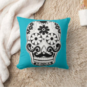 黒白ひげ砂糖スカル クッション (ブランケット)