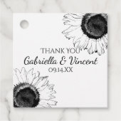 黒白ひまわり フェイバータグ (正面)