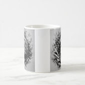 黒白アメリカ国旗のハゲ コーヒーマグカップ (中央)