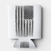 黒白アメリカ国旗 缶クーラー (裏面)