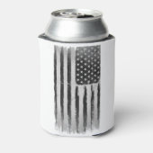 黒白アメリカ国旗 缶クーラー (缶裏面)