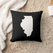 黒白イリノイ クッション (ブランケット)