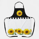 黒白エプロンのひまわり エプロン (正面)