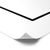 黒白エレガントのゲストブックのサイン ポスター (角)