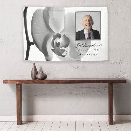 黒白オーキッドお祝い・オブ・ライフ 横断幕