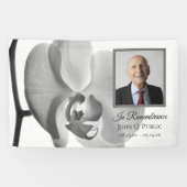 黒白オーキッドお祝い・オブ・ライフ 横断幕 (横)