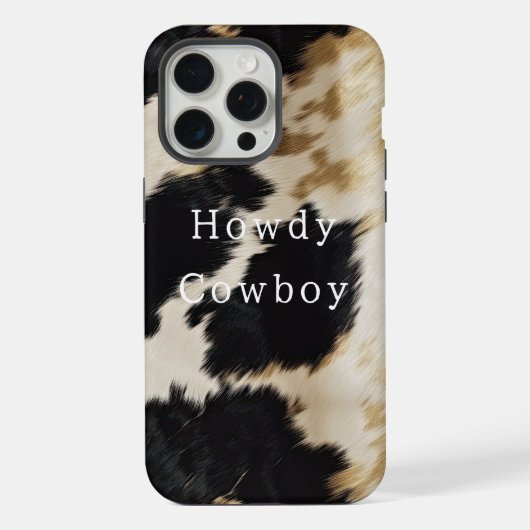 黒白カウハイド iPhoneケース (裏面)