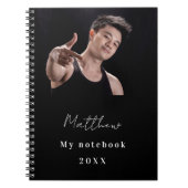黒白カスタムフォト ノートブック (正面)