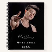 黒白カスタムフォト ノートブック (正面)